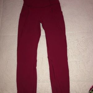 Burgundy Lululemon 7/8